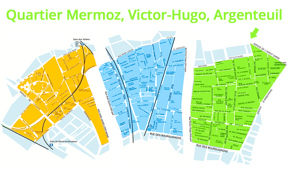  le quartier Mermoz, Victor-Hugo, Argenteuil